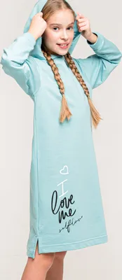 Produktbild von Mädchenkleider Love  - Türkis - 134