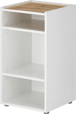 Produktbild von Regal 70cm hoch, weiß mit Eiche, CRISP-61