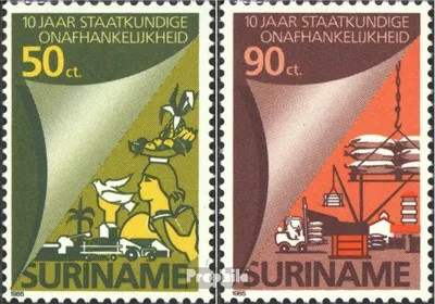 Produktbild von Briefmarken Suriname 1985 Mi 1163-1164 (kompl.Ausg.) postfrisch Unabhängigkeit