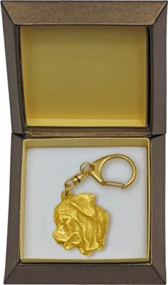 Produktbild von Tosa Inu, Tosa-Hund - Vergoldeter Schlüsselanhänger mit Hund in Geschenkbox, Handtaschen-Dekoration, Luxus-Accessoire der Marke Art-Dog