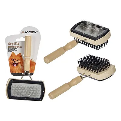 Obrázek produktu pro Kartáč na psy dřevo ocel plast (5 x 19 x 13,5 cm)
