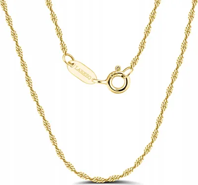 Produktbild von Goldkette, geflochten, Singapur-Stil, gedreht, 42 cm, 47 cm, 52 cm, Silber 925