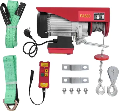 Zdjęcie produktu dla Elektryczne liny holownicze - udźwig 600 kg - zasilanie 220V AC - pilot zdalnego sterowania o zasięgu 80 m - do garażu, magazynu, warsztatu