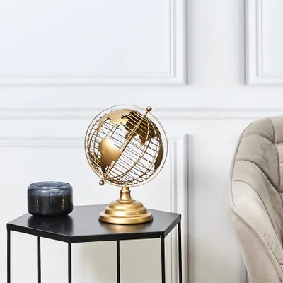 Produktbild von Dekorativer Globus aus vergoldetem Metall