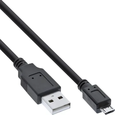 Produktbild von InLine Micro-USB 2.0 Kabel, 3 m, schwarz