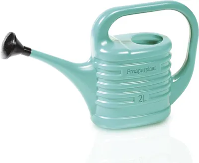 Immagine prodotto di annaffiatoio in plastica da 2 litri per l'irrigazione interna ed esterna di fiori, piante da appartamento e giardino - Con funzione doccia