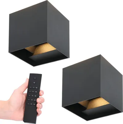 Produktbild von hoftronic LED-Wandleuchte Kansas 7W 560lm 3000K Schwarz IP65 Dimmbar
