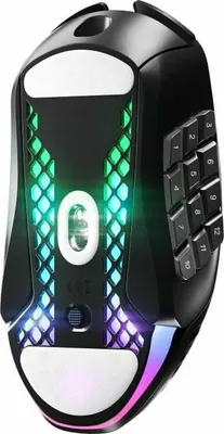Produktbild von Steelseries Aerox 9, Beidhändig, Optisch, RF Wireless + Bluetooth, 18000 DPI, 1 ms, Schwarz