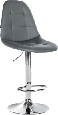 Produktbild von CLP Barhocker Elmore Kunstleder grau Material Gestell Metall in Chromoptik