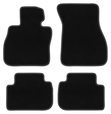 Productafbeelding van Velours automatten voor BMW 2 F44 vanaf 2020 (coupé) – 4-delig, zwart, op maat – Wielganizator BASIC
