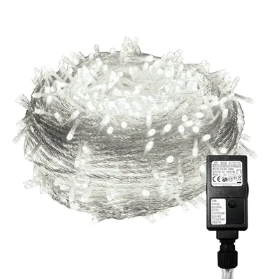 Immagine prodotto di 10M 100 luci fiabesche LED luci fiabesche bianco freddo 8 modalità di luce festa giardino interno esterno luci di Natale decorazione