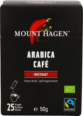 A product box for instant coffee.