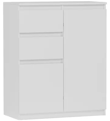 Obrázek produktu pro Komoda 98 cm 2 dveře 2 zásuvky skříňka FRAMIRE S-2 bílá