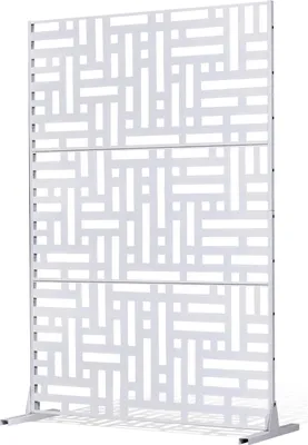 Immagine prodotto di Schermo divisorio per ambienti schermo privacy parete divisoria autoportante 120x50,8x193cm bianco