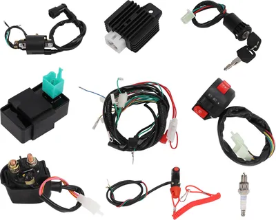 Zdjęcie produktu dla Wiązka elektryczna regulator regulator świeca zapłonowa CDI zestaw dla 50cc 70cc 90cc 110cc 125cc 4-suwowy ATV