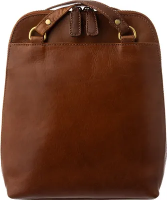 Produktbild von Prato City Rucksack L400 Leder 2 in 1 Rucksack und Umhängetasche dark cognac