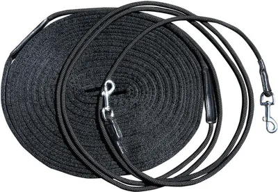 Produktbild von Doppellonge aus weichem Gurt 17 m  mit Nylonkordel und Karabiner Longierbedarf