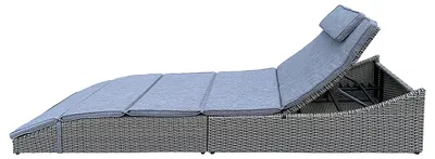 Produktbild von home24 Sonnenliege - Polyrattan / Polyester - Kubu