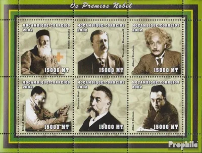Produktbild von Briefmarken Mosambik 2002 Mi 2402-2407 Kleinbogen (kompl.Ausg.) postfrisch Nobelpreisträger