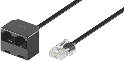 Produktbild von ISDN Modularverlängerung 4-poligRJ45-Stecker (8P4C) > 2x RJ45-Buchse (8P4C)