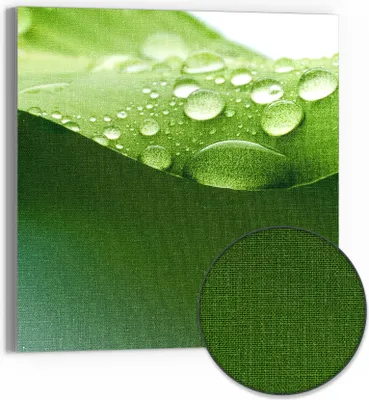Produktbild von DEQORI Hybrid Leinwand Bild 30x30 cm 'Tropfenfrische' Wandbild Glas flach modern