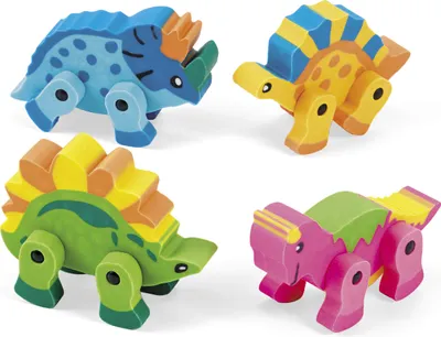 Produktbild von Dinosaurier Radiergummi 4 verschiedene Dinos 12 Stück