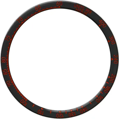 Produktbild von INF Schwarz-rote Lünette für Fenix 8 (47mm) - Bunte Edition