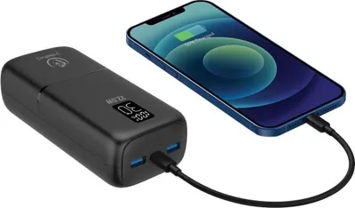 Produktbild von Rebeltec P30 LCDPD Powerbank, 30.000 mAh, 22,5 W, USB-C, 2x USB-A