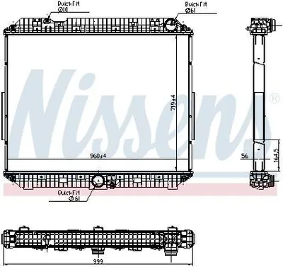 Produktbild von NISSENS 6270020 Kühler Wasserkühler Motorkühler passend für MERCEDES-BENZ ACTROS MP4 / MP5 ANTOS AROCS