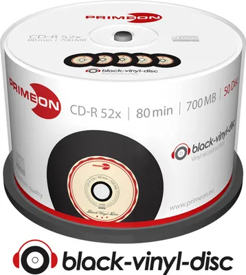 Produktbild von Primeon 2761108 Blank CD-R 80 700 MB 50 pc(s) Spindle Vinyl
