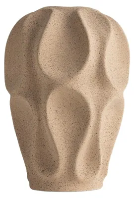 Obrázok produktu pre Keramická váza HOMLA „BELLARO“, béžová s ornamentmi, 17 x 24 cm