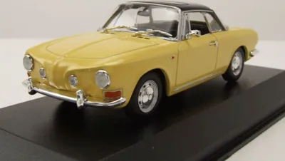 Produktbild von Maxichamps 940050220 VW Karmann Ghia 1600 1966 gelb schwarz 1:43