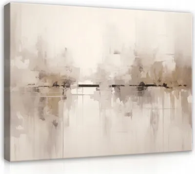Obrázek produktu pro Obraz na plátně abstraktní loft béžový 100x70 cm velký moderní obraz na plátně plátno obraz nástěnný obývací pokoj ložnice