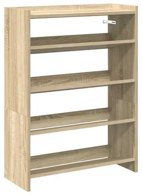 Zdjęcie produktu dla vidaXL Stojak na buty dąb sonoma 60x25x81 cm Materiał drewnopochodny