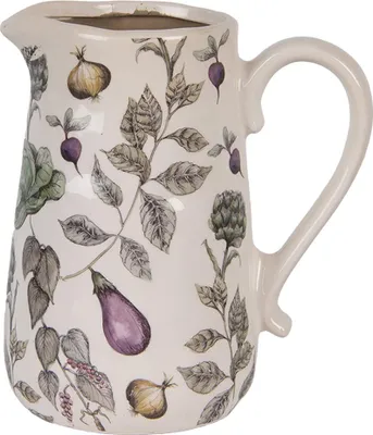 Obrázok produktu pre Clayre & Eef Dekoratívny džbán 21x15x23 cm Béžová keramika Zelenina