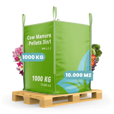 Produktbild von Kuhmistpellets 3in1 (Big Bag 1000 kg – für 10.000 m2)- Organifer