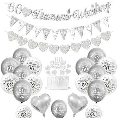 Productafbeelding van Diamant Bruiloft Decoraties voor 60e Verjaardag