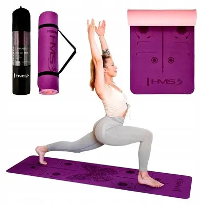 Produktbild von HMS YM10 Yogamatte TPE Violett Rutschfest 182 cm