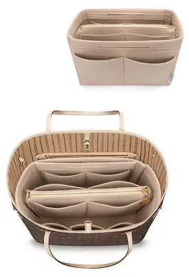Imagen del producto de Tasorganiser - Organizador de bolso con cremallera - Beige - 13 compartimentos