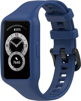 Image de Bracelet pour Huawei Band 7 / 6 Pro / 6 / Honor Band 6 Silicone souple bleu foncé