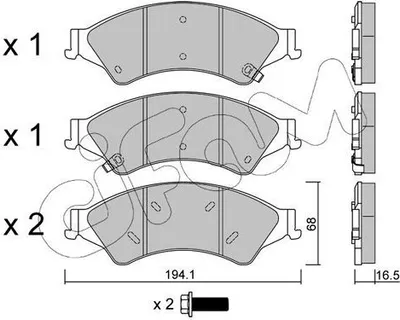 Produktbild von CIFAM Bremsbeläge Satz Vorne Bremsklötze für FORD RANGER (TKE) 822-971-0