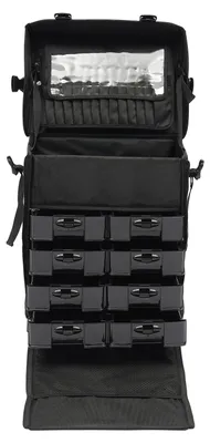 Productafbeelding van Make-up trolley, 8 verwijderbare lades, draagbaar design, zwart