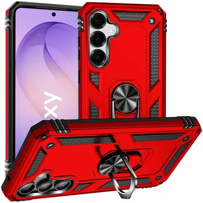 Image de Coque de protection Armor Shield pour Samsung Galaxy S26 Plus Coque Ultra Hybrid Case Coque de protection pour téléphone portable, rouge