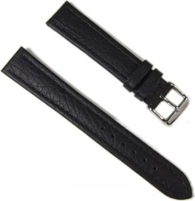 Produktbild von Eulit Ersatzband Uhrenarmband Leder Ohio schwarz 18mm 23639S