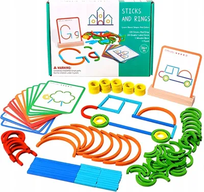 Obrázok produktu pre Puzzle Drevené bloky Puzzle pre deti Kreatívne tvary Montessori