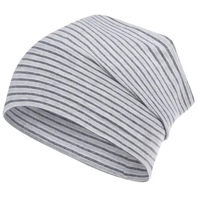 Immagine prodotto di Berretto a righe Berretto di mezza stagione Berretto in tessuto per bambino/bambina, taglia 54-56, grigio grafite-grigio