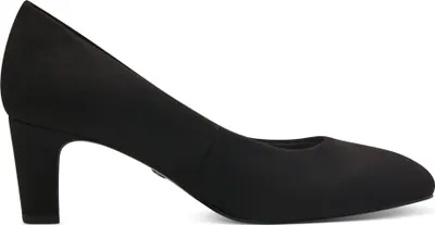 Produktbild von Tamaris Damen Pumps klassisch rund Blockabsatz samtige Haptik 1-22418-41, Größe:38 EU, Farbe:Schwarz