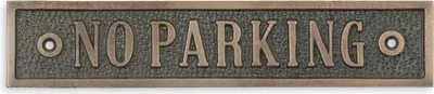 Produktbild von Gusseiserne „Parkverbot“-Plakette Schild Replikat Retro Design Dekoration