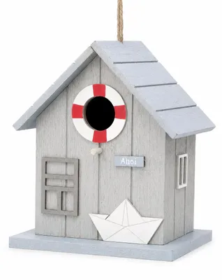 Zdjęcie produktu dla Klatka dla ptaków Boltze Filono Ahoi w stylu marynistycznym, z płyty MDF, 15 x 12 x 18 cm