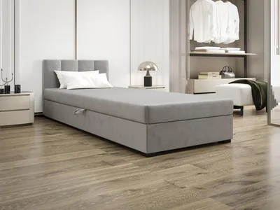 Obrázek produktu pro Jednolůžková postel 90x195 MANKA 2 - světle šedá